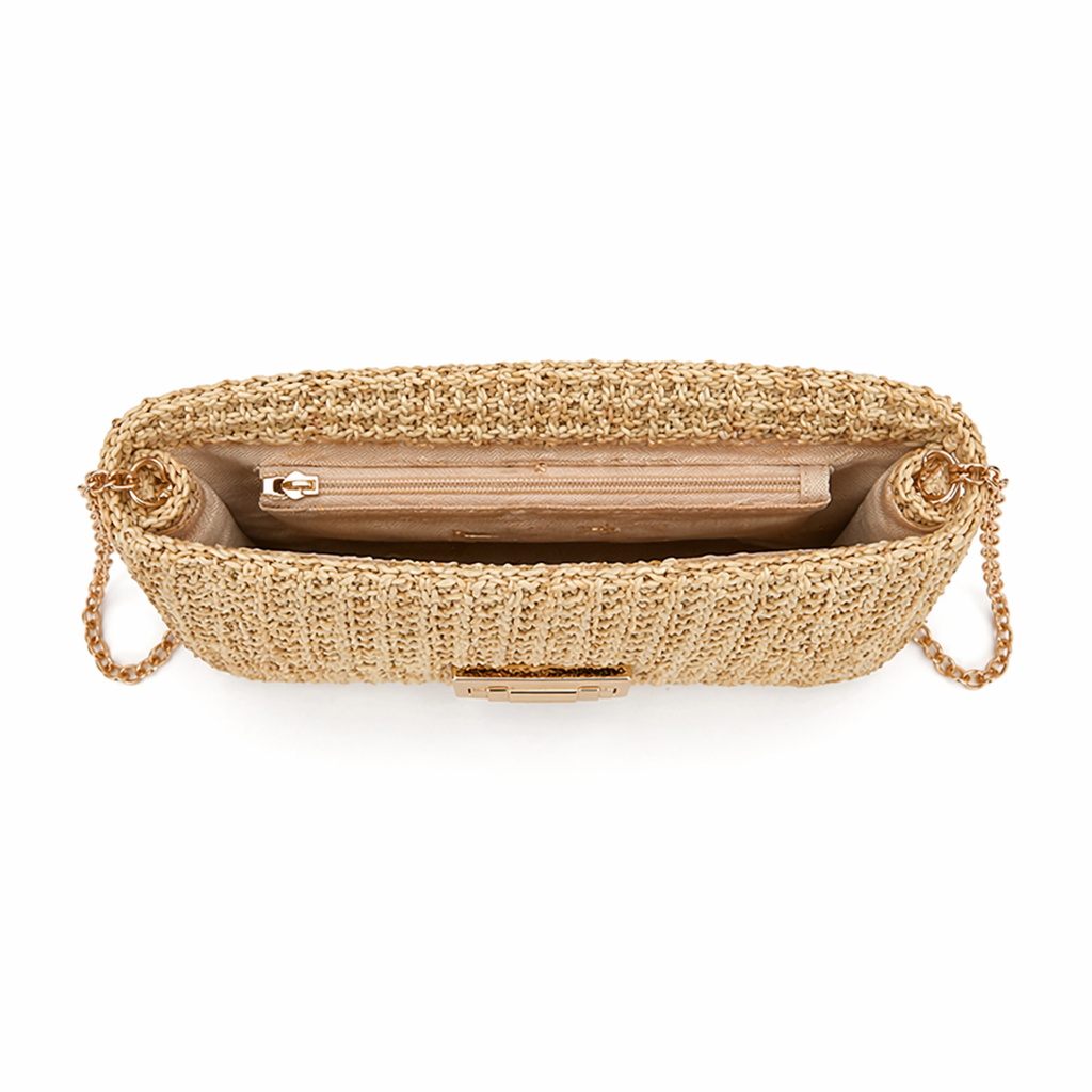 Vivela - Handwoven Straw Shoulder Bag Solara Vienne