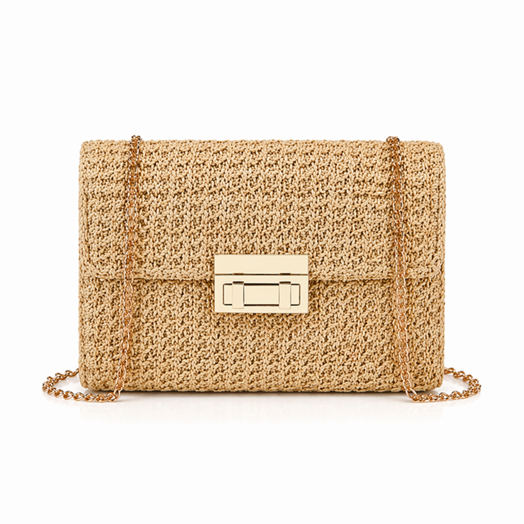Vivela - Handwoven Straw Shoulder Bag Solara Vienne