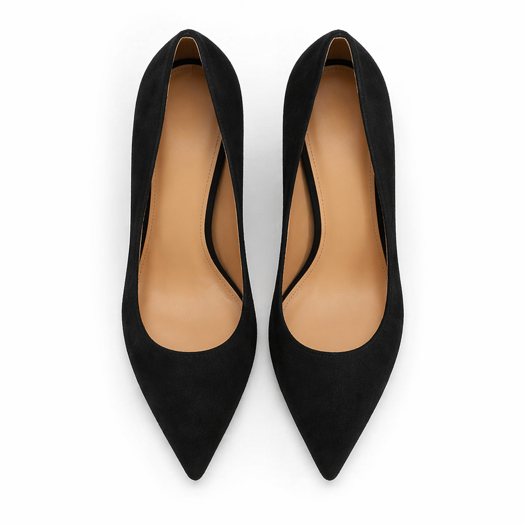 Vivela - Suede Pointed Pumps Velvet Noir