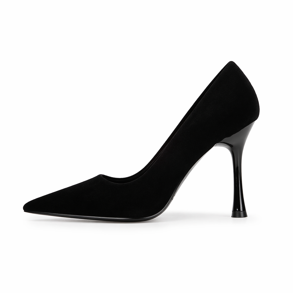 Vivela - Black Suede High Heels Onyx Vanguard