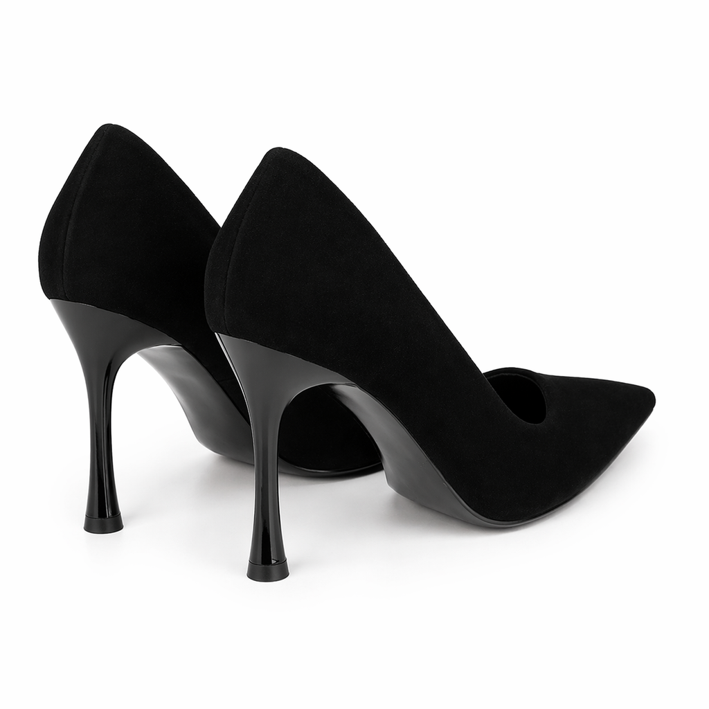 Vivela - Black Suede High Heels Onyx Vanguard
