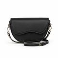 Vivela - Small Vintage Saddle Shoulder Bag Aurelia Noir
