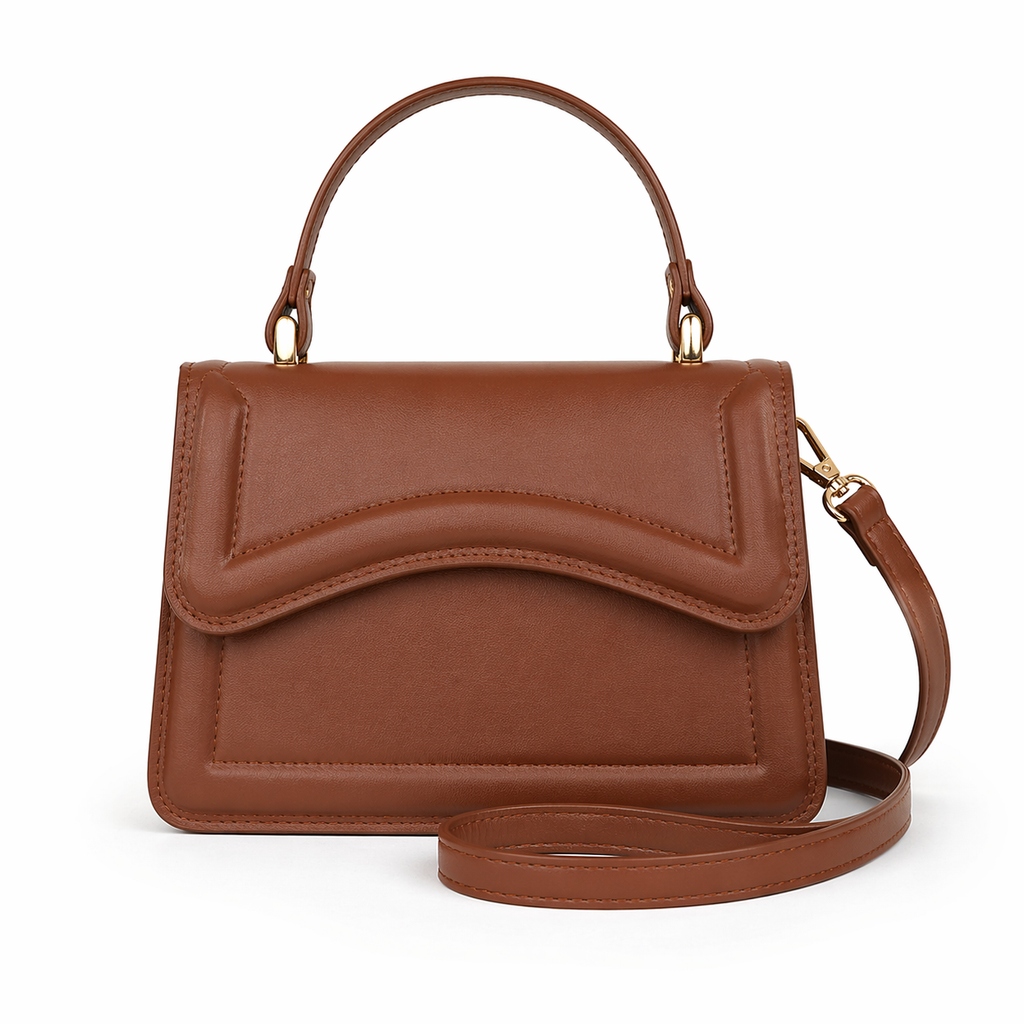 Vivela - Plutonium Leather Shoulder Bag Obsidian Veil