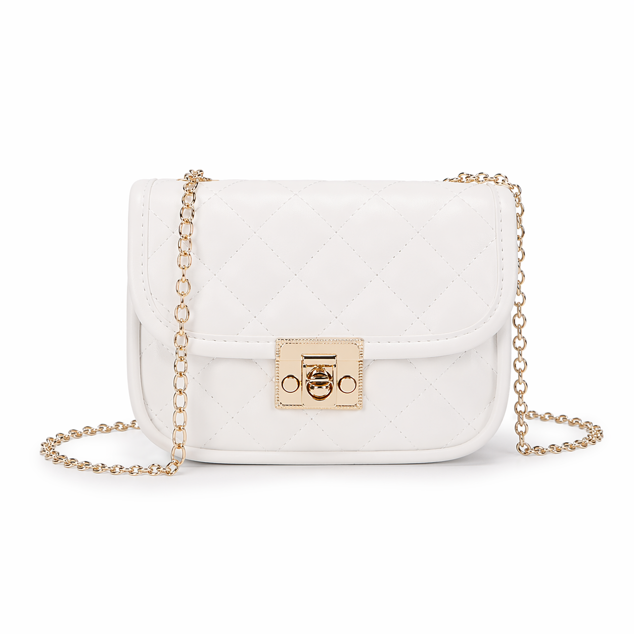 Vivela - Diamond Quilted Small Square Shoulder Bag Virelle Céleste