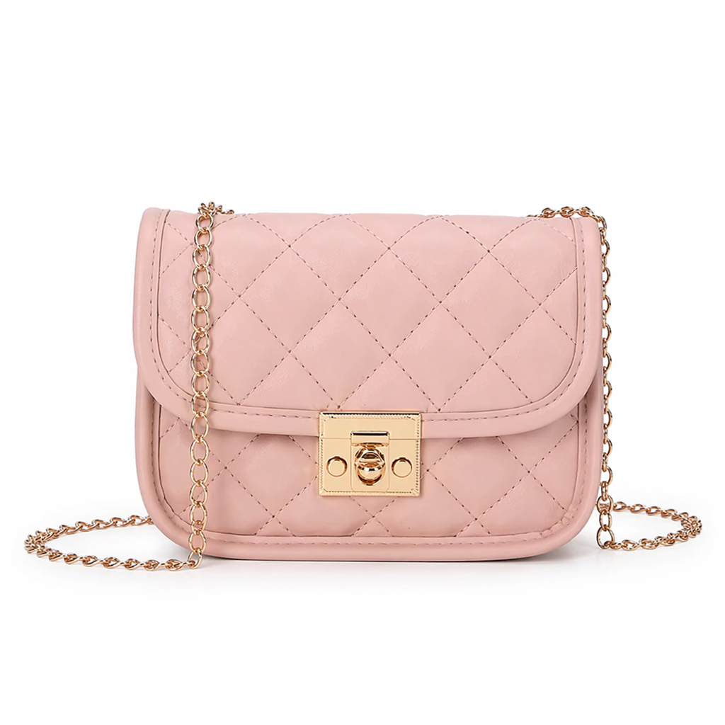 Vivela - Diamond Quilted Small Square Shoulder Bag Virelle Céleste