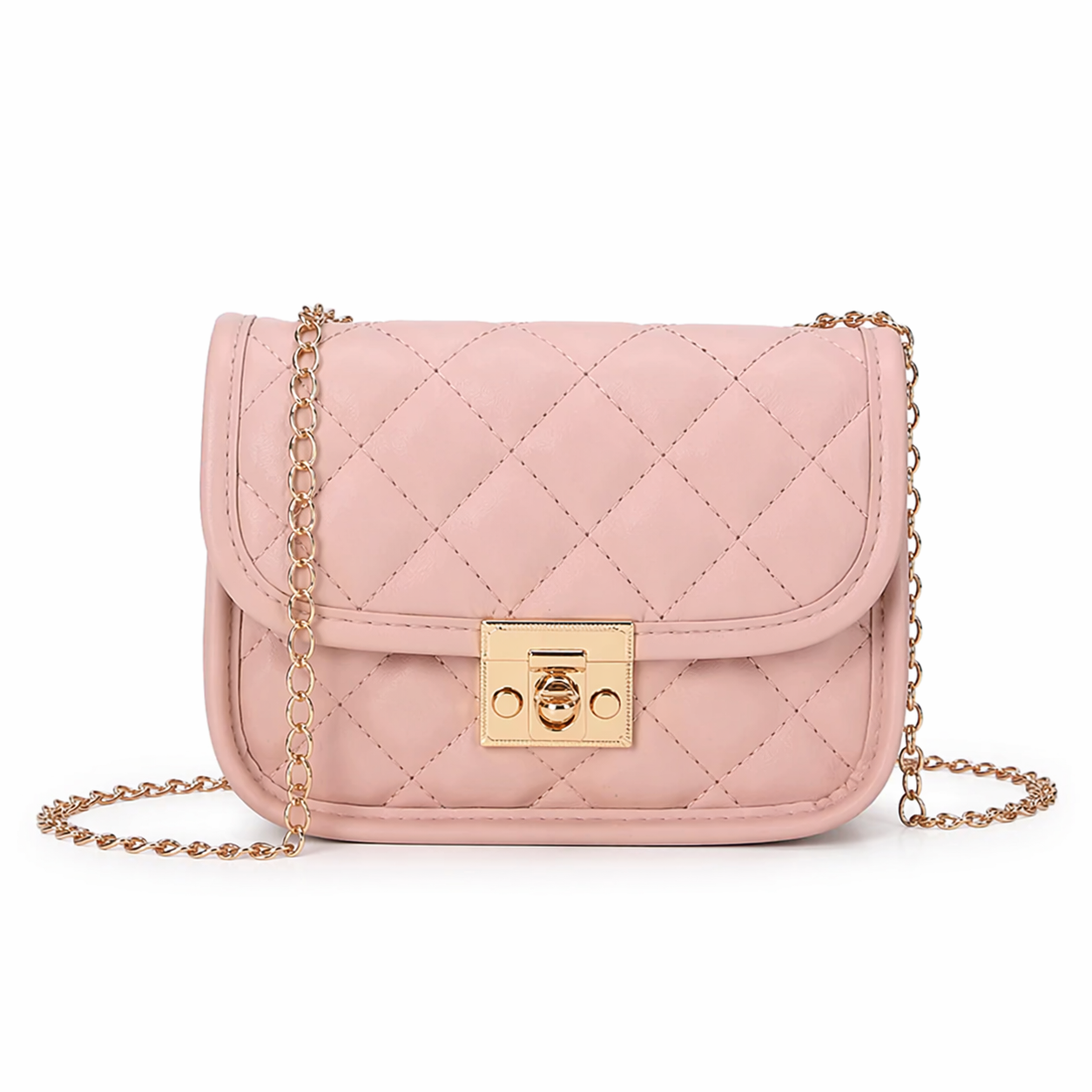 Vivela - Diamond Quilted Small Square Shoulder Bag Virelle Céleste