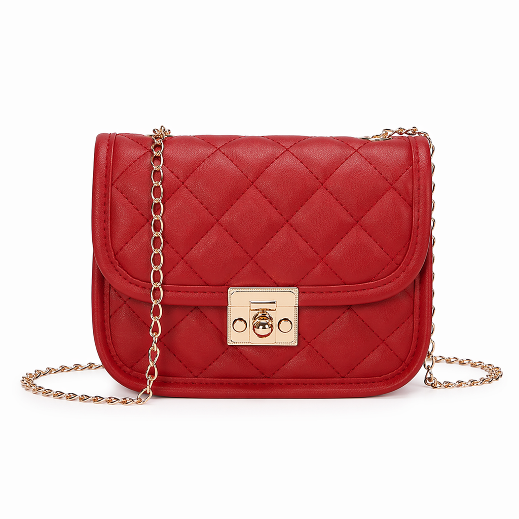 Vivela - Diamond Quilted Small Square Shoulder Bag Virelle Céleste