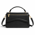 Vivela - Plutonium Leather Shoulder Bag Obsidian Veil